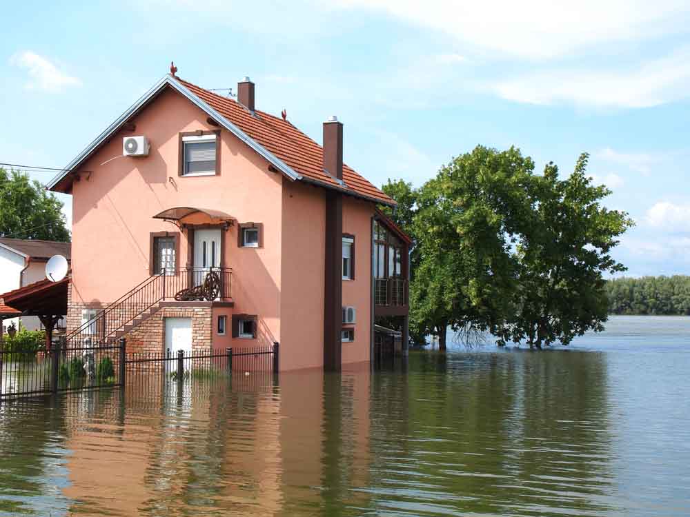 flooded house